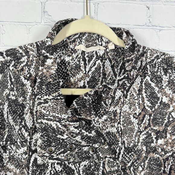 Soft Surroundings Jacket Women Medium Animal Print Mob Wife Water Resistance - Picture 3 of 12